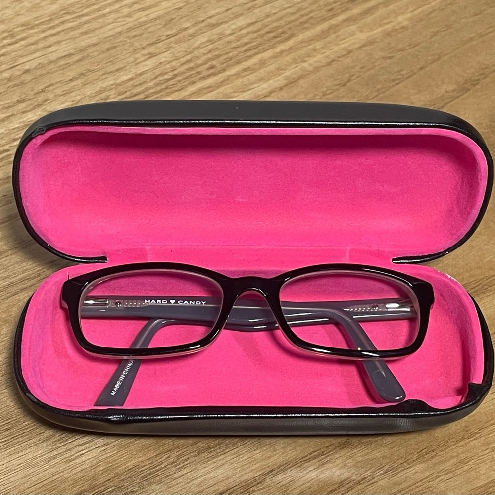 Hard Candy Eyeglasses, HC17, 51 18 135, black w/gray interior, excellent cond
